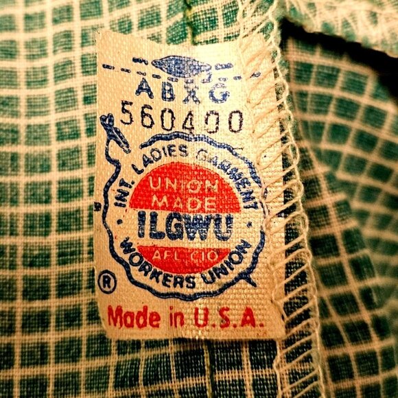 1980s Belle France Kelly Green Prairie Dress Cotton Ruffle Midi Union Label S - Picture 6 of 14